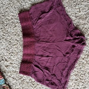 Maroon Cloth Shorts